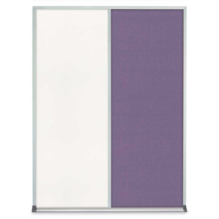 United Visual Products Single Door Radius Corkboard, 36"X36", S UV8002-SATIN-CLOUD